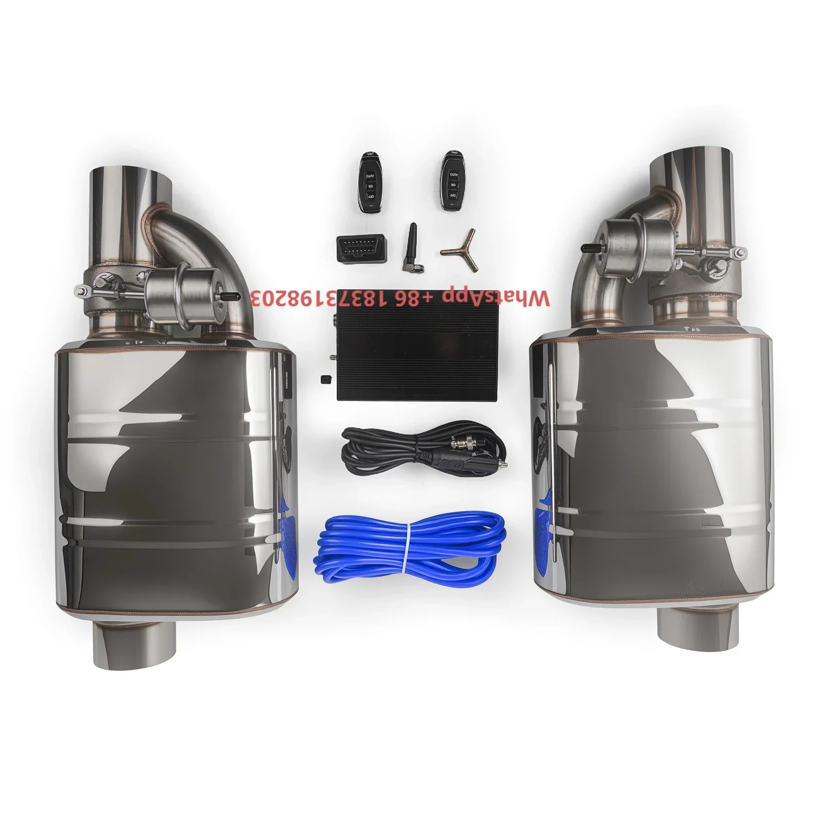

Universal 2/2.5/3Inch Exhaust Muffler with Exhaust Valve Stainless Steel Electric Exhaust Cut-off Remote Control or Control