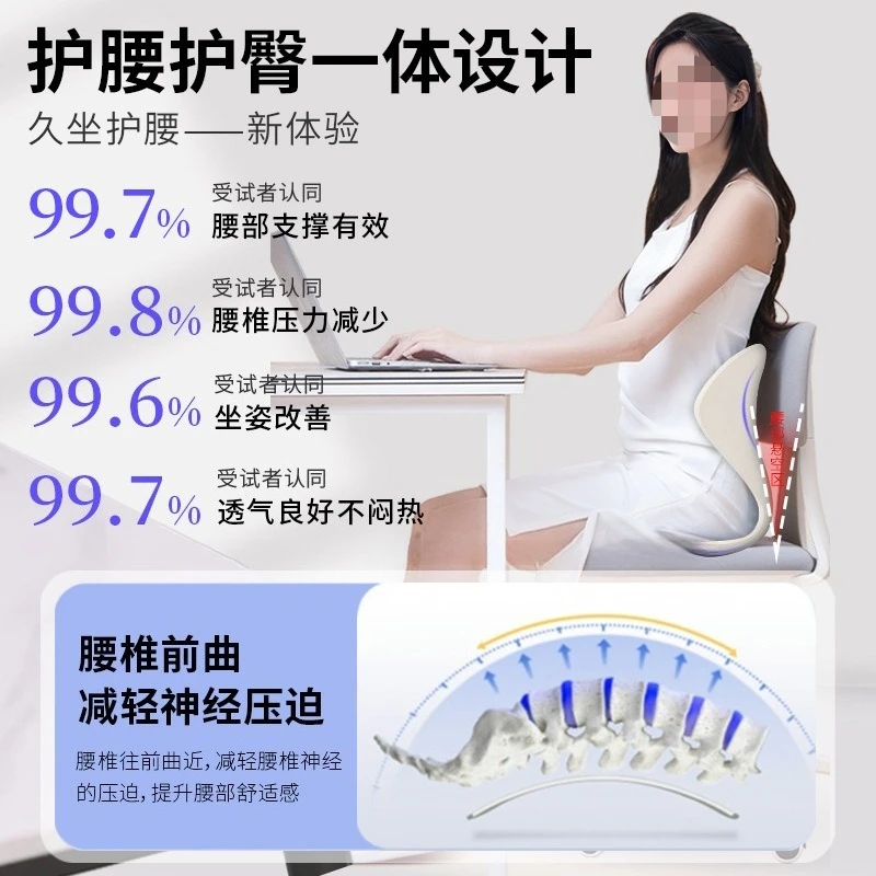Household ergonomic sedentary artifact, waist cushion, office support backrest, waist seat cushion