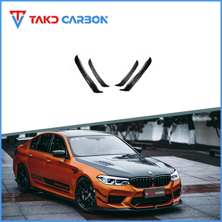 

TAKD Carbon Brand Perfect Fitment Universal Rear Spoilers Dry Carbon Fiber Front Bumper Canards for bmws M5 F90 2018-2019