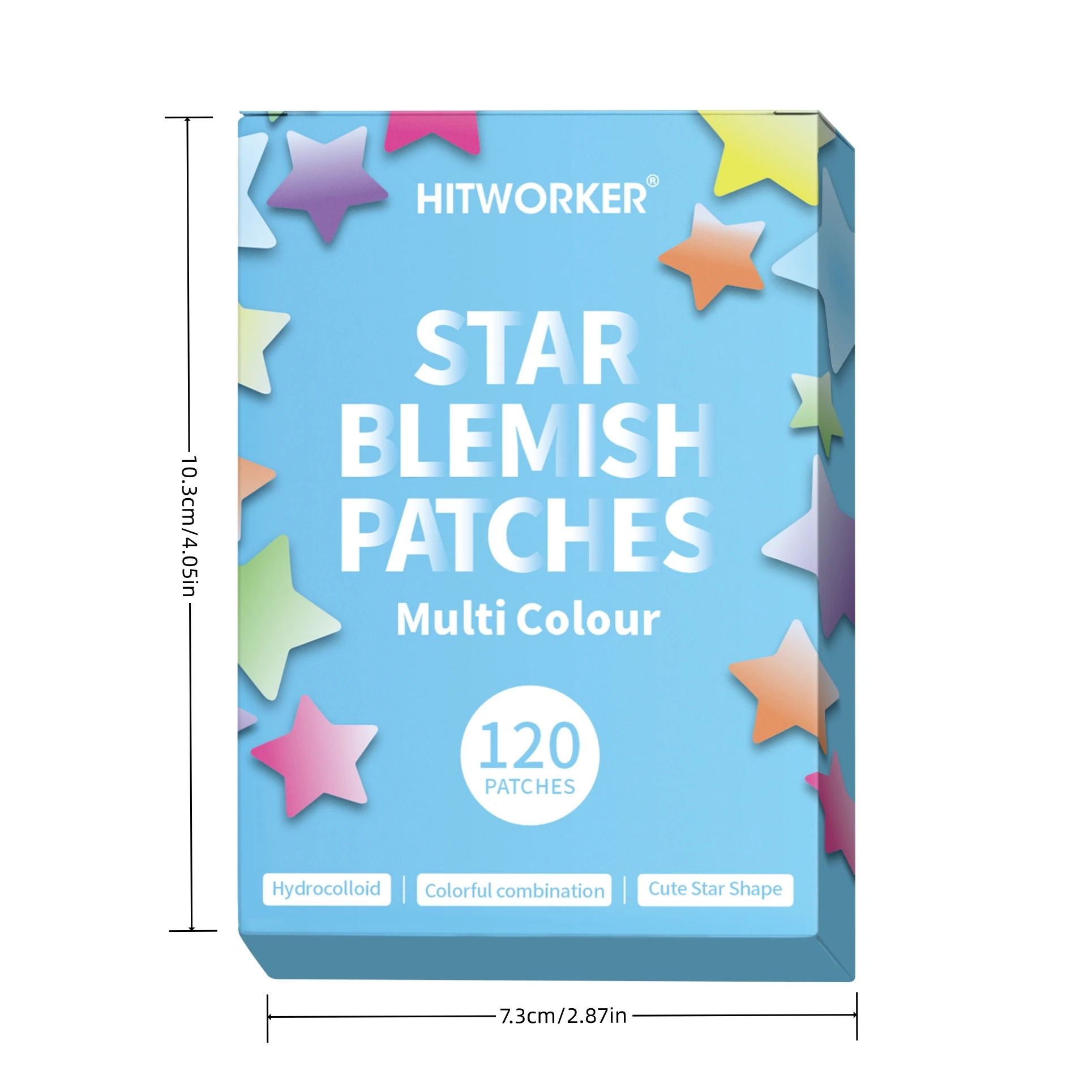 120 قطعة من رقع حب الشباب بحمض الساليسيليك، مجموعة نجوم ملونة لعلاج العيب والعناية بالبشرة