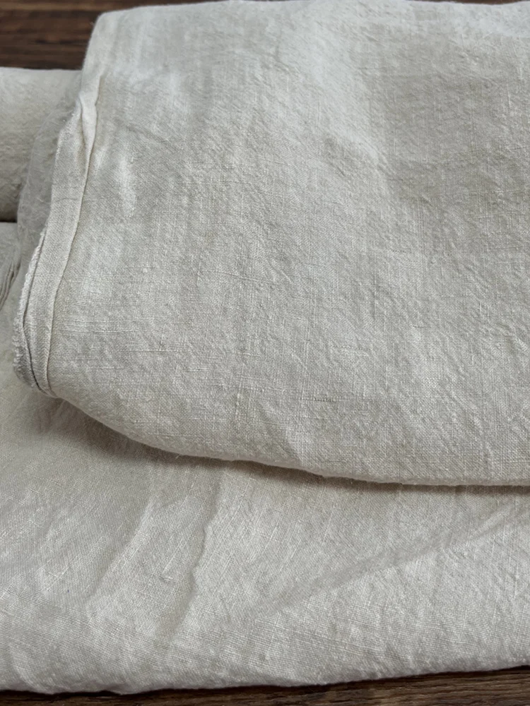 

Pure Linen Fabric Casual Sle Pure Color Pants Material Traditional Chinese Sle Hanrt DIY Home Decoration Sponge Pad