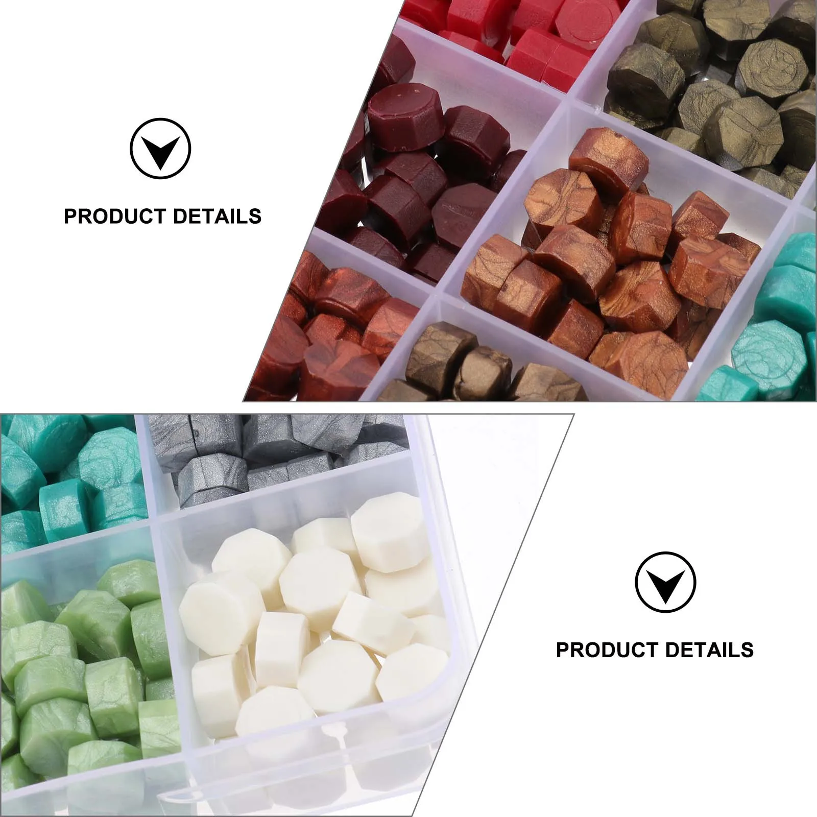 

600Pcs Wax Seal Beads Kit Retro Octagon Sealing Wax Tablets Pill Granules for Envelope Wedding Invitation Decoration Craft Hobby