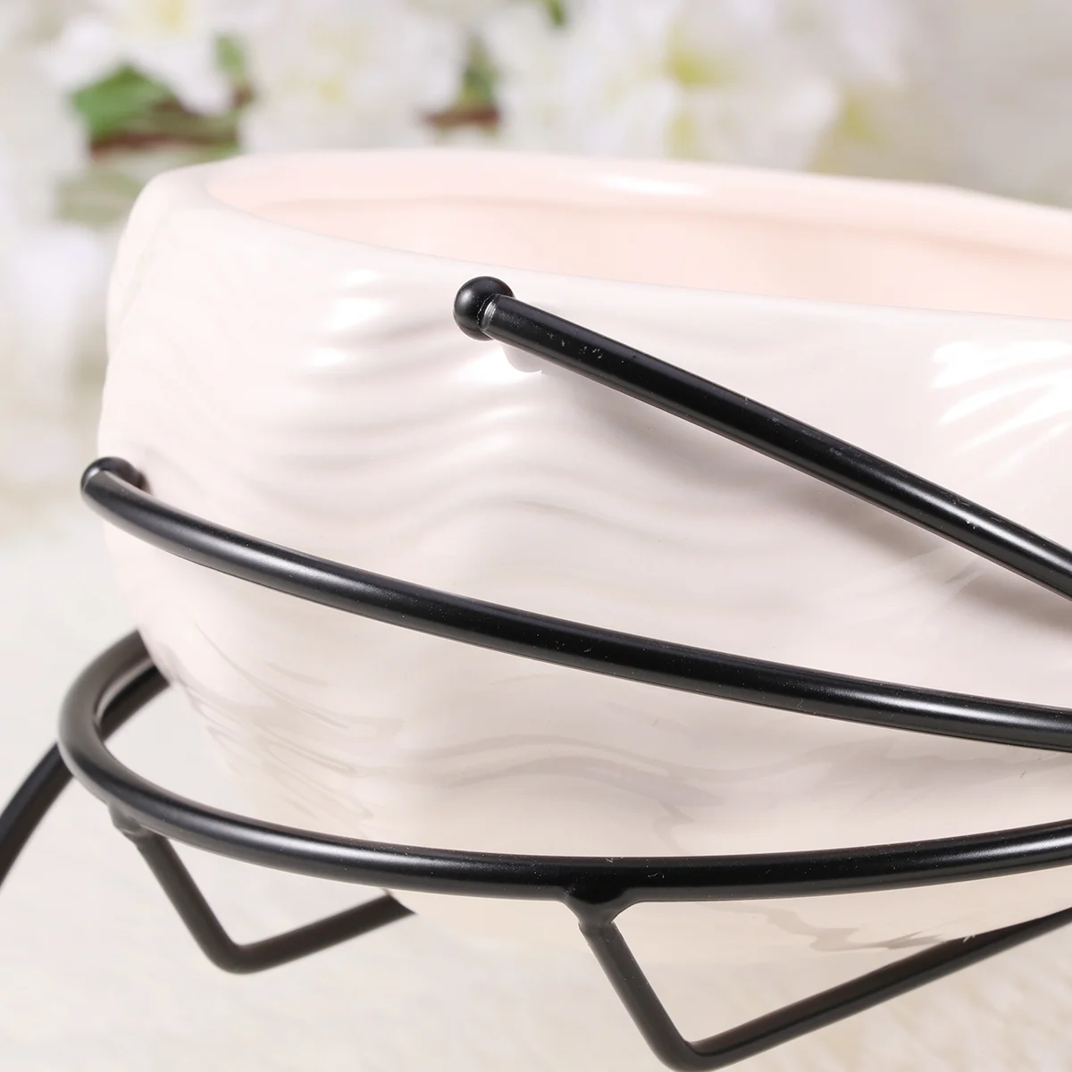 

1Set Pet Bowl Ceramic Dog Cat Feeder Elevated Non-Slip Water Food Bowl for Home Or Pet Shop Use Smooth Easy Clean Impervious