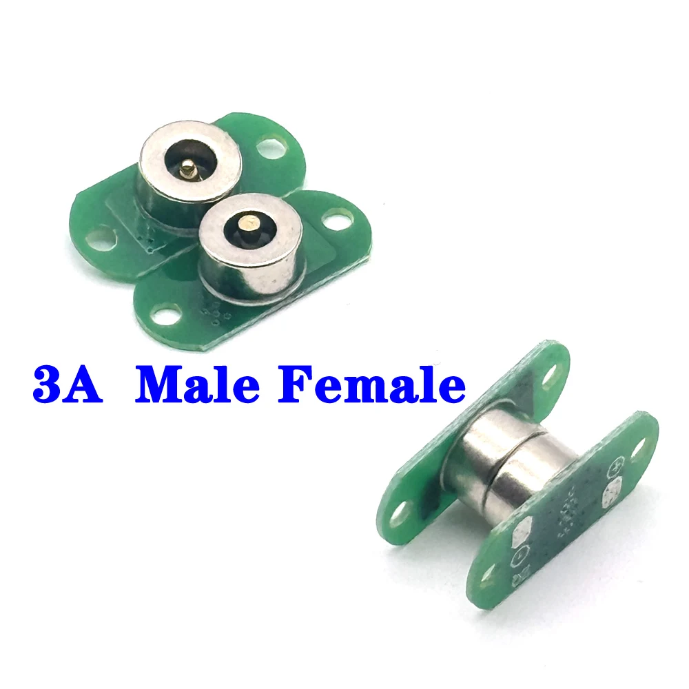 

1Sets 1Pcs With installation holes Waterproof Magnetic Pogo Pin Connector 3A Male Female Spring Loaded DC Power Socket