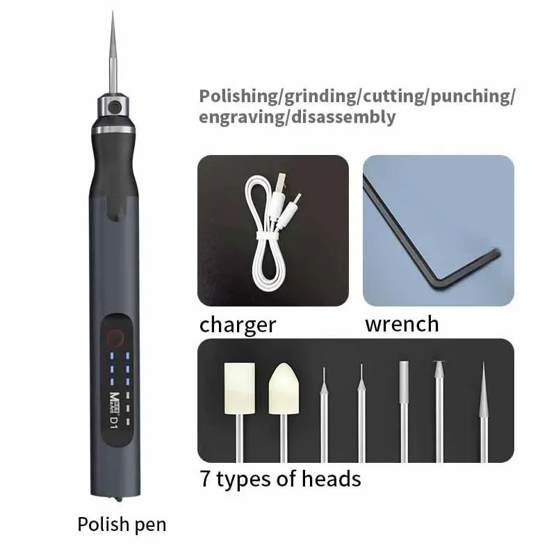 MaAnt D2 Speed Adjustable Engraver Electric Grinding Pen Small Grinding Machine Mini Set DIY Jade Engraving Pen Polishing Tools image 3