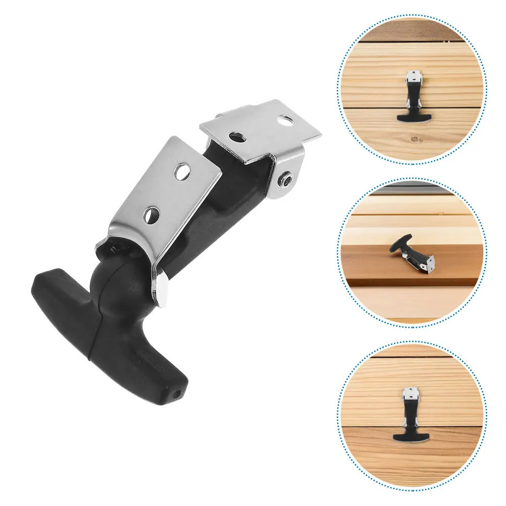 

3Pcs Rubber Hood Latch Flexible T-Handle Draw Latch Engine Toolbox Trailer Truck Vehicle Accessory Flexible T-Handle