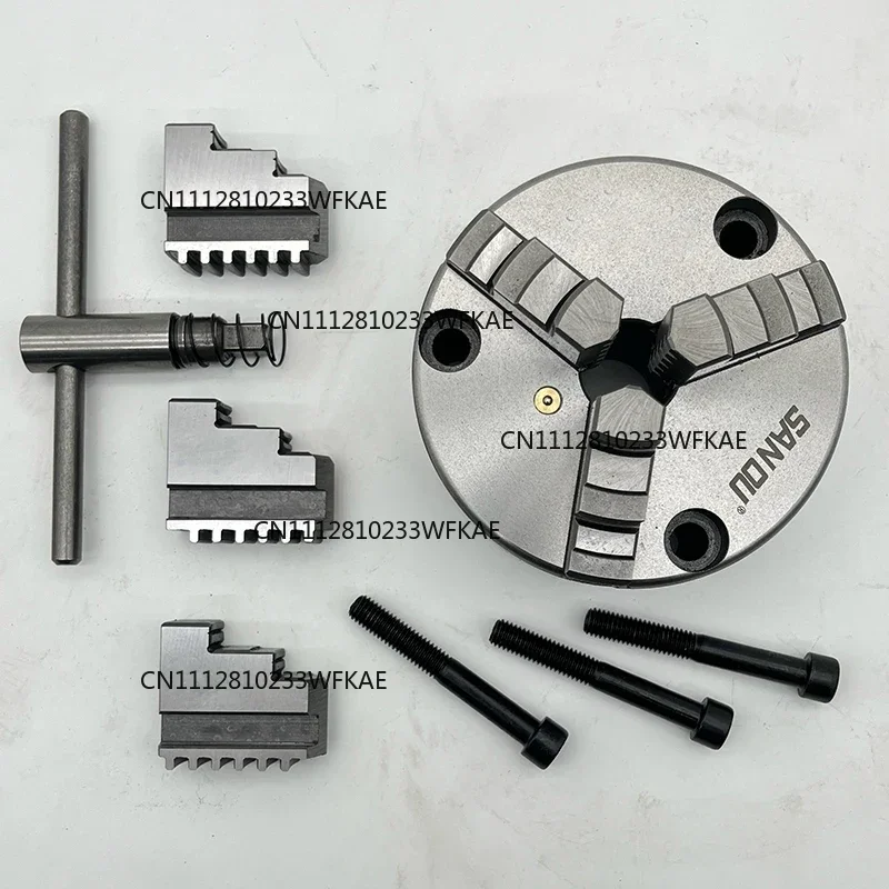 3-Claw Lathe Chuck 80mm Front 3 Hole Installation Mini Manual Self-centering Rear Installation K11-80