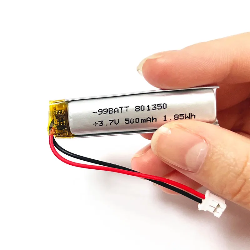 500mAh Battery 801350 3.7V Li-Po Batteries Lithium Polymer 081350 Cell for Recording Reading Pen Electric Toothbrush