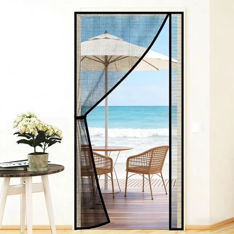 Magnetic Mosquito Net,custom Sized Curtains,door Screen,invisible Net,Magnetic Self-priming Screen Door，Mosquito Prevention