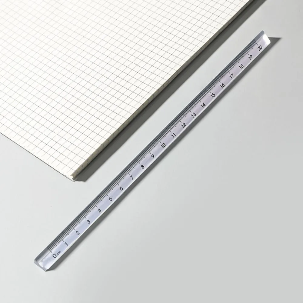 High Quality Plastic Triangular Ruler Transparent 15/20cm Measuring Tool 3-Sided Scale Prism Scale Ruler Students