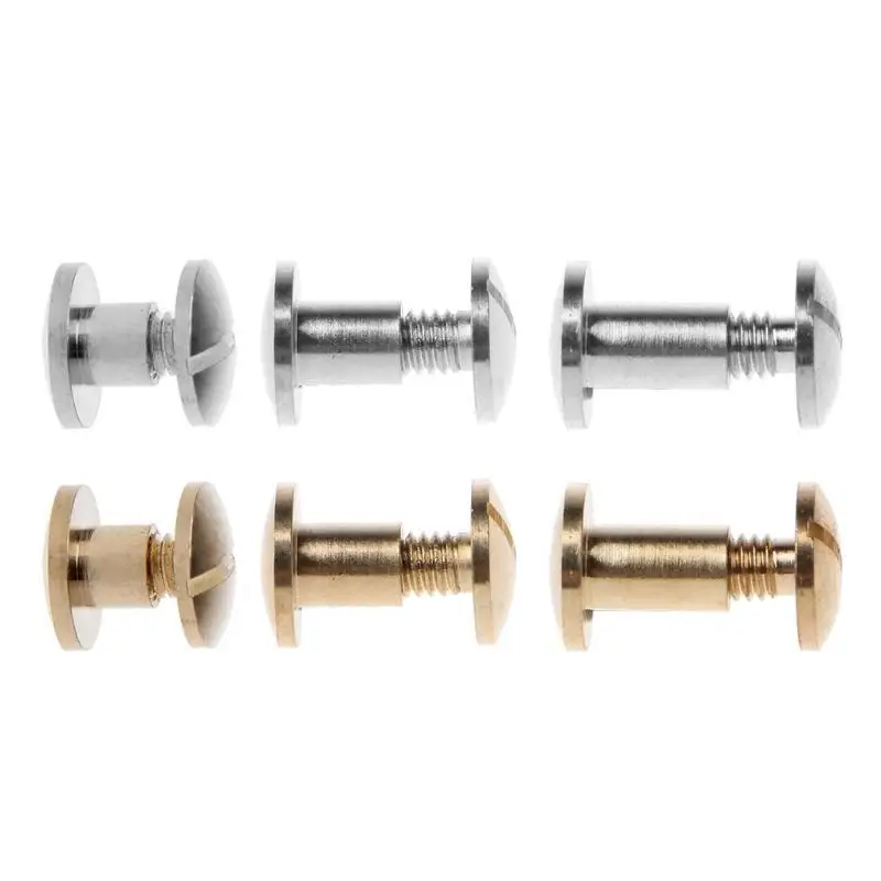 

Y1UD 10 Pairs Binding Screw Leather Repair Metal Round Screw Posts Fastener