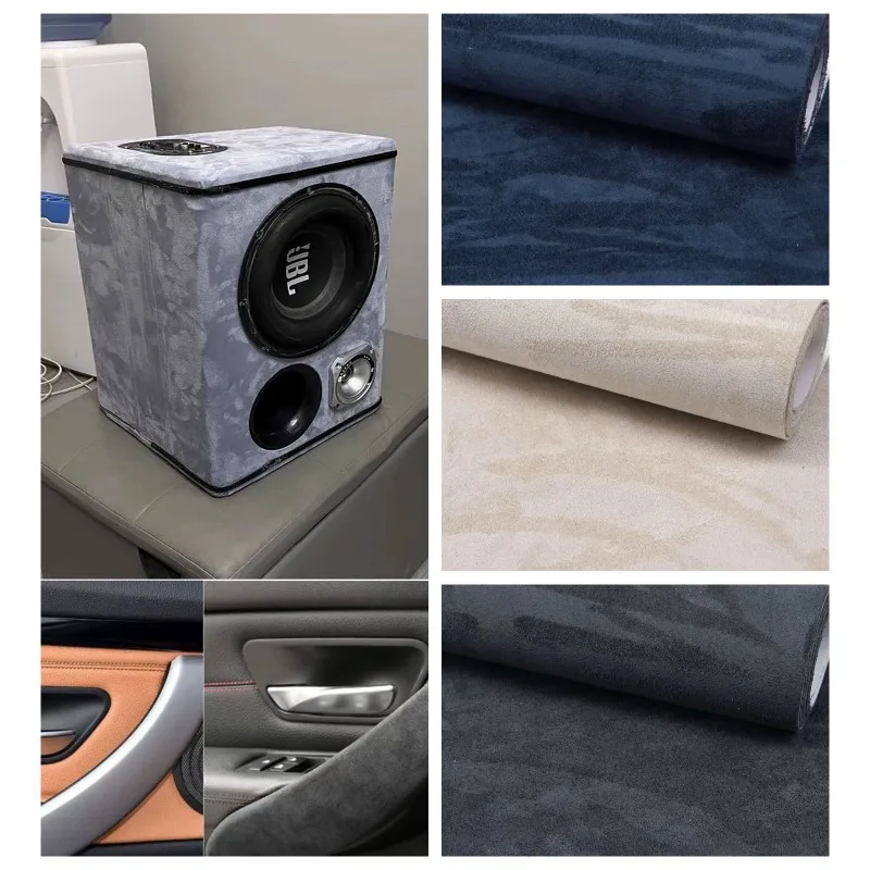 

Self-adhesive Four-sided Elastic Suede Fabric By Half A Meter for Car Interior Furniture Decoration DIY sewing Upholstery Cloth