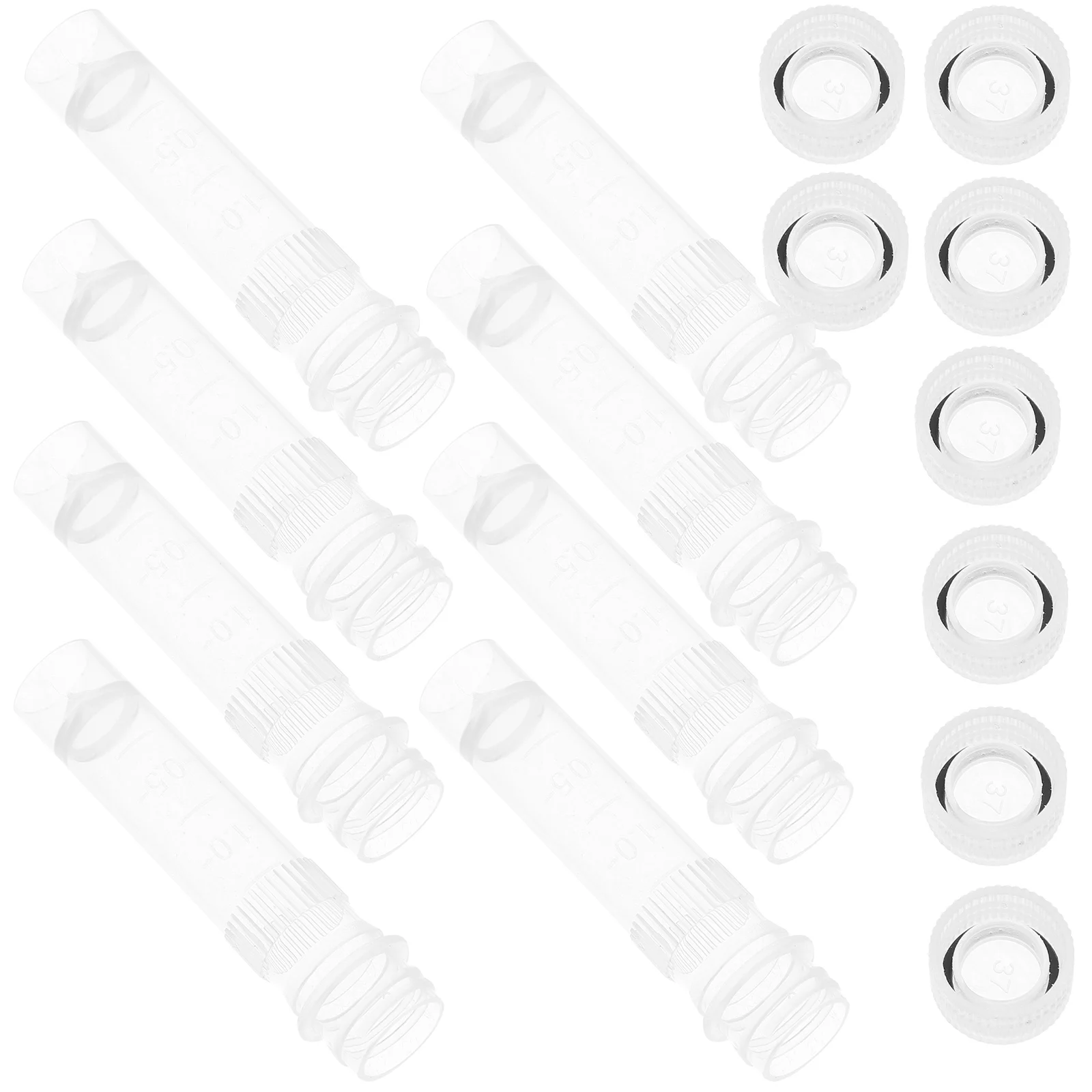 

50pcs Cryogenic Freezing Tubes Plastic Vials Clear Lab Test Tube Caps Sample Storage High Efficiency Disposable