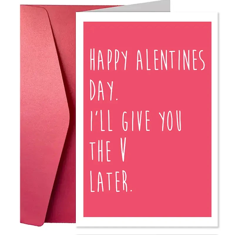 1 pc One Funny Creative Valentine's Day Greeting Card Funny Valentine Card, Valentines Card For Him,Happy Alentines,