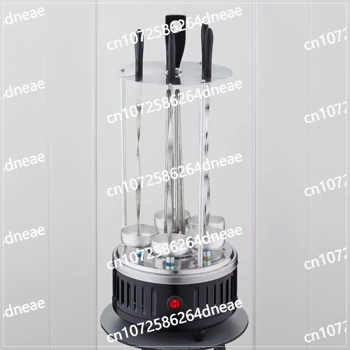 Household kebab machine Stainless steel electric heating tube Aluminum cover Electric grill Grill Grilled mutton kebab machine