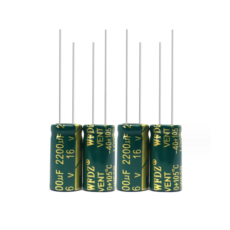 10PCS 16V 2200UF 10x20mm 16V2200UF 2200UF 16V High Frequency Low ESR Aluminum Electrolytic Capacitor