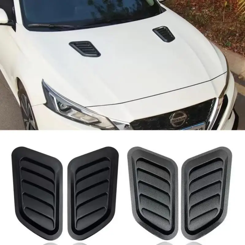 

Universal Carbon Fiber Car Decorative Cell Air Flow Intake Hood Scoop Bonnet Vent Cover Stickers Decoration Styling