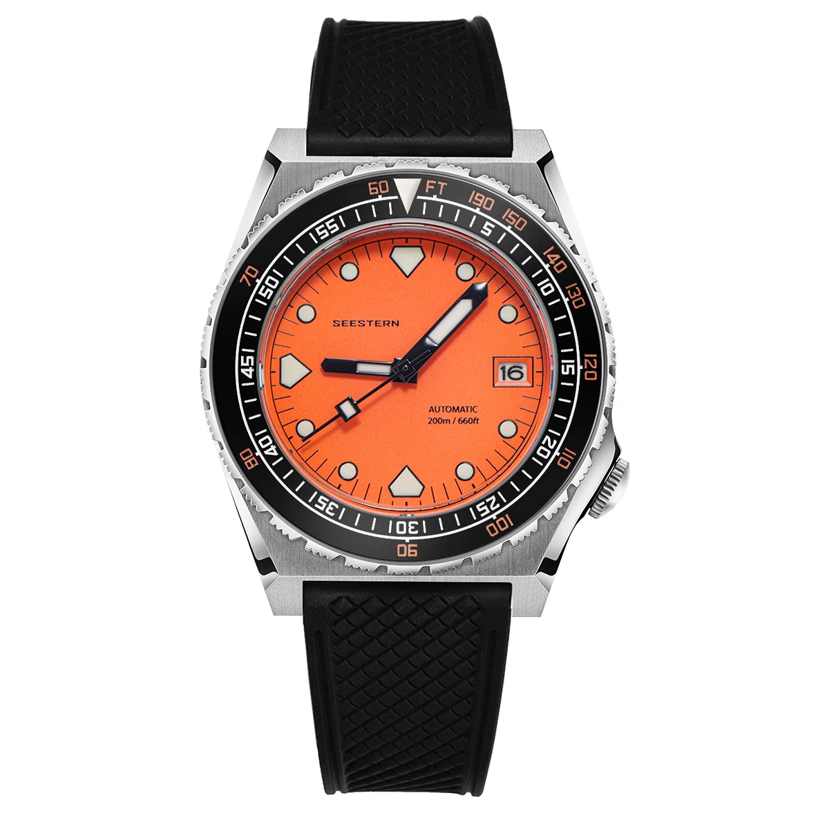 Seestern Taucher Uhr Männer SUB600T Automatische Mechanische Sapphire Kristall Leucht Datum 200m Drehen FKM Gummi Armbanduhr Top Marke