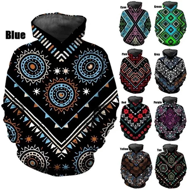 3D Print Tribe Graphic Hoodies Men Women Casual Long Sleeve Pullover Sweatshirts Harajuku Streetwear Tops Mens Plus Size Hoodies