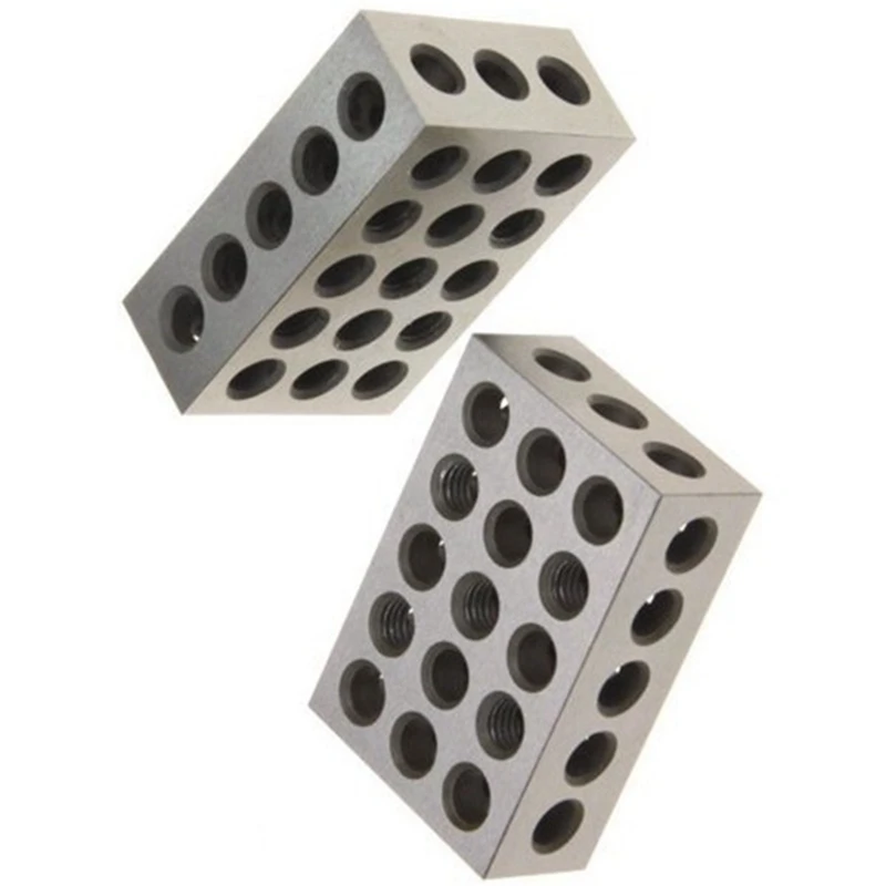 1X2X3 Inch Hardened Steel Blocks 23 Holes Parallel Clamping Block Lathe Tools Precision 0.0003 For Machine Tool