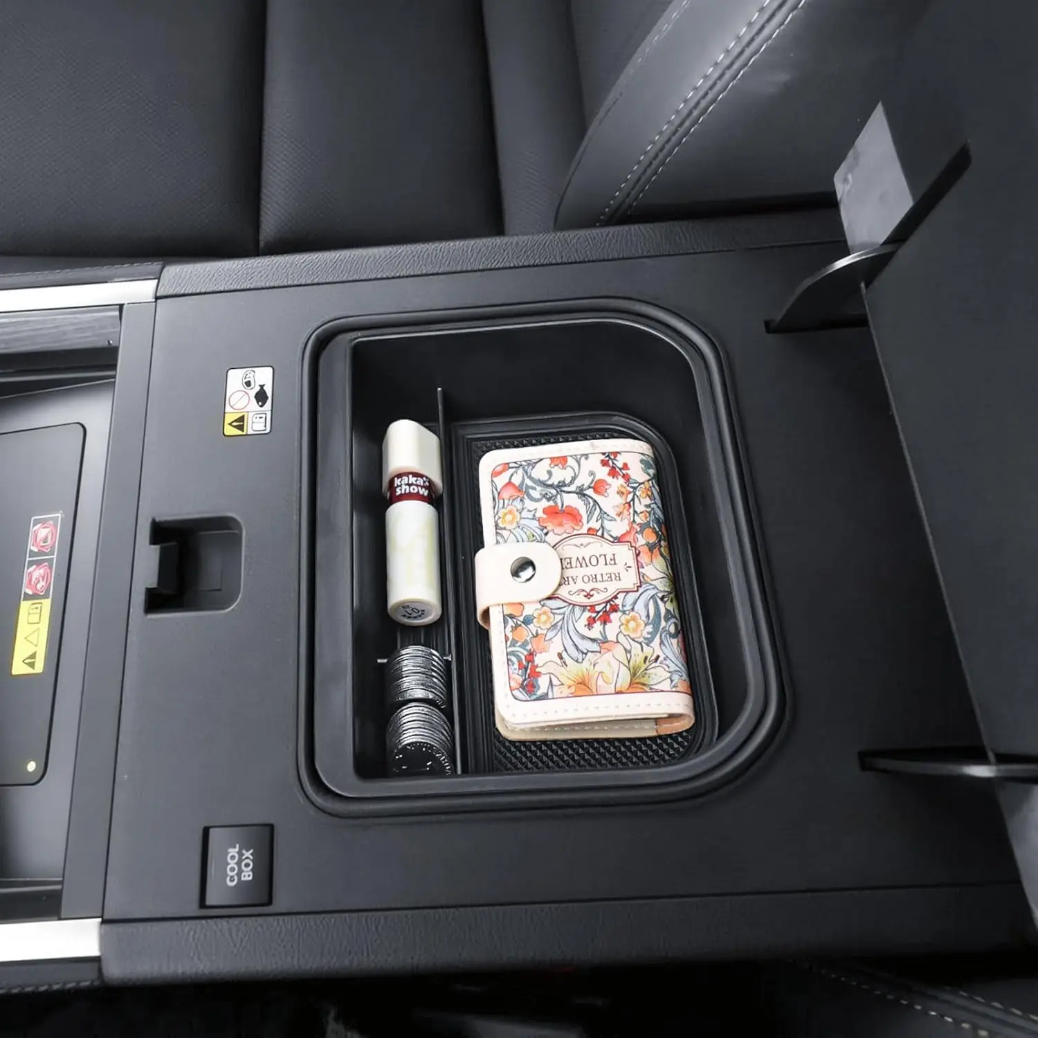 

RUNROAD Center Console Organizer Cool Box Tray For 2024 2025 Toyota Land Cruiser Prado 250 / Lexus GX550 Armrest Accessories
