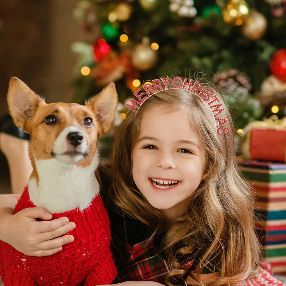 

2pcs Christmas Headdress Festival Headwear Xmas Party Hair Hoops For Women Men Kids Merry Christmas Hairbands Decorative