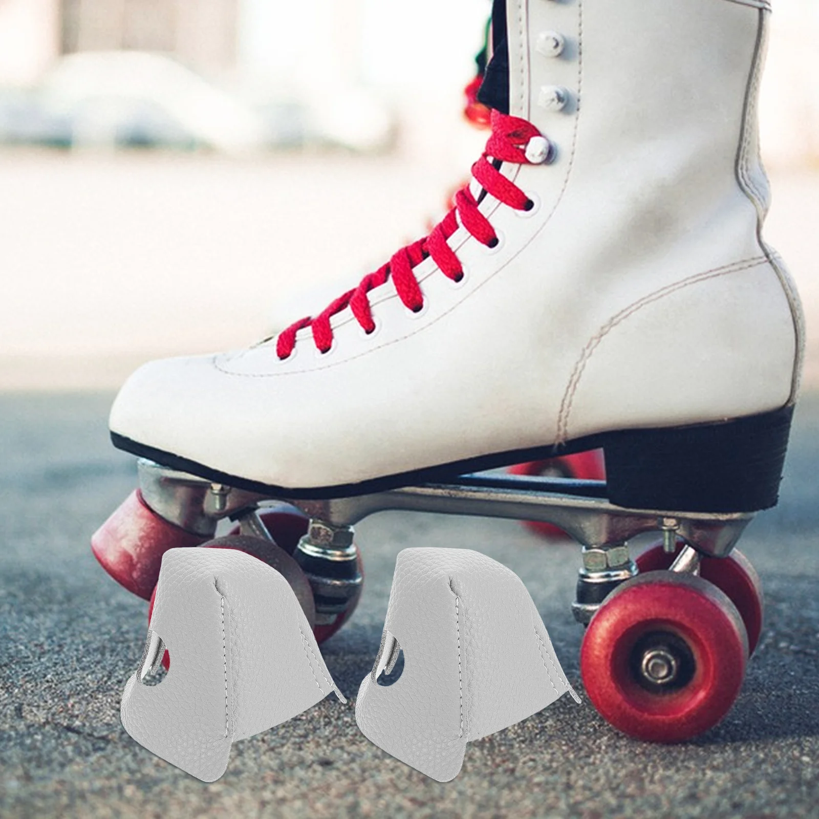 

2pcs Skates Caps Protective Sleeve For Skates Toe Roller Skating Toe Guards Breathable Anti-Slip Durable Skate Accessories Team