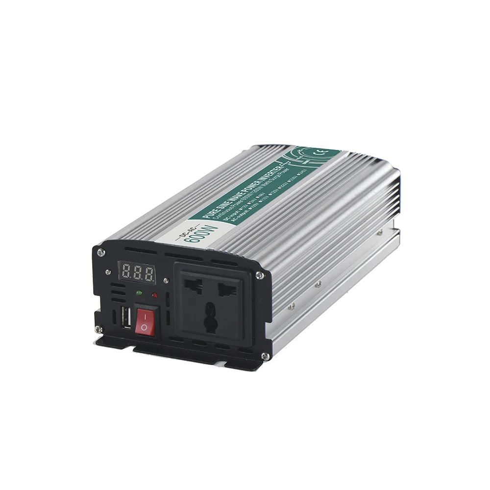 【Hot】300W/600W Pure Sine Wave Inverter DC 12V/24V/48V To AC 110V/220V,off Grid Inversor,power Inverter Work With Solar Battery P