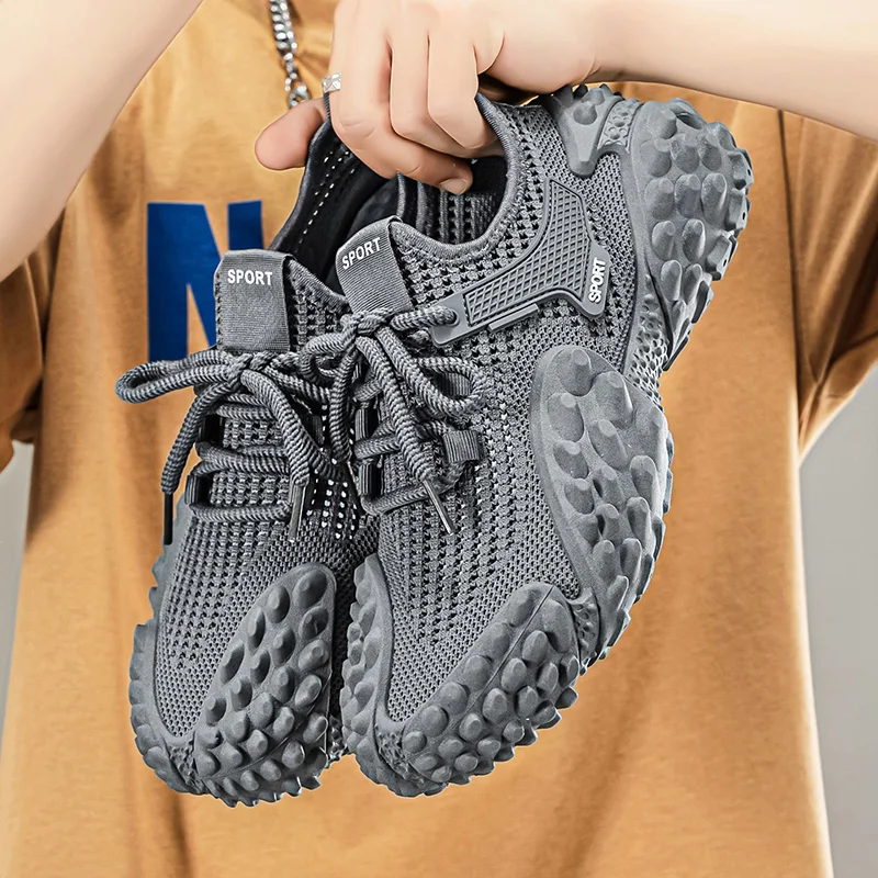 

2026 Summer Men'S Fashionable Breathable Casual Sneakers Lightweight Thick Soled Wear Resistant Outdoor Walking Men'S Shoes