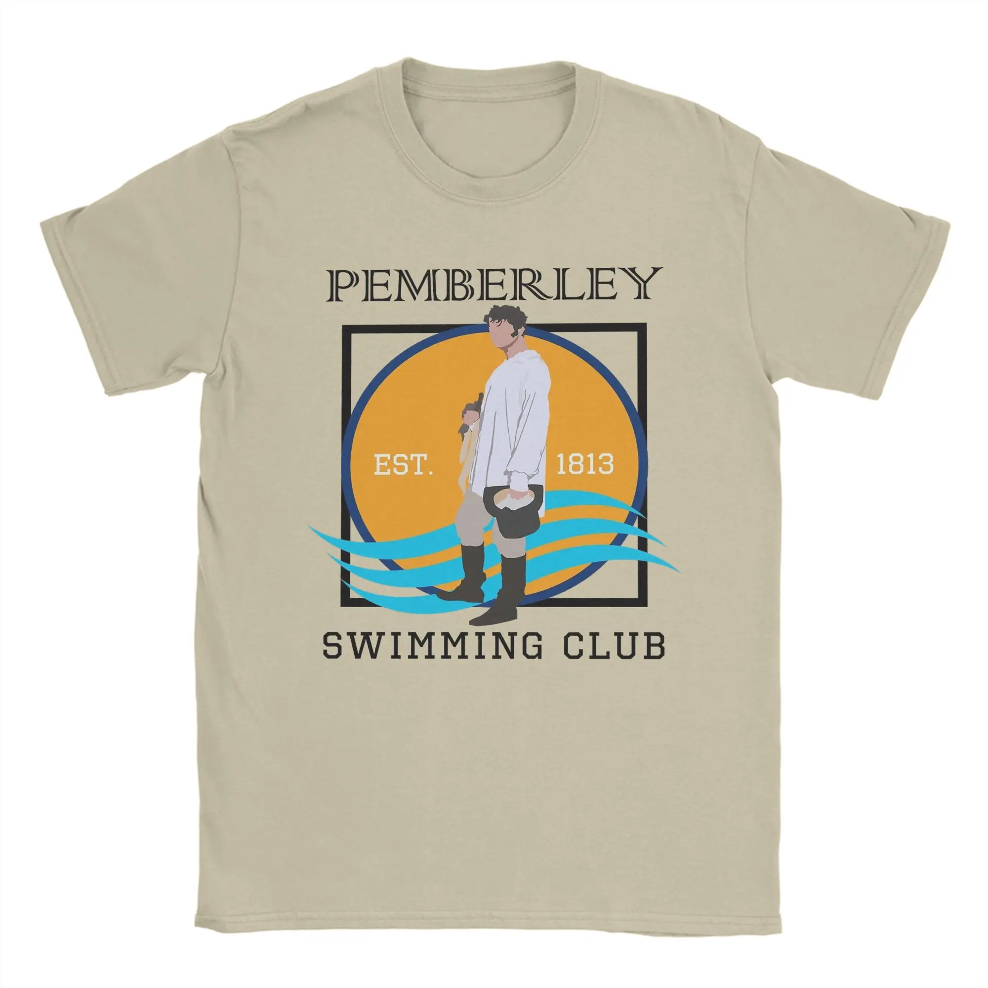 

Funny Pemberley Swimming Club Est. 1813 Pride and Prejudice T-Shirt for Men Cotton T Shirts Short Sleeve Tees Gift Idea Clothing