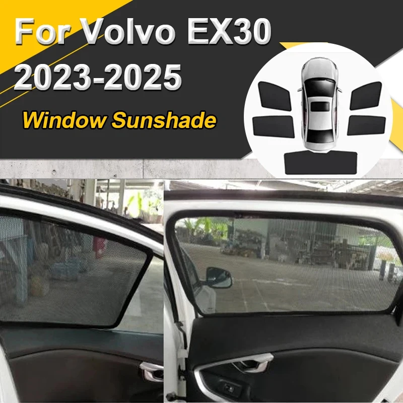 

Car Sun Shades For Volvo EX30 2023 2024 2025 Sunshades Magnetic Heat insulation Privacy Mesh Windows Visors Car Accessories