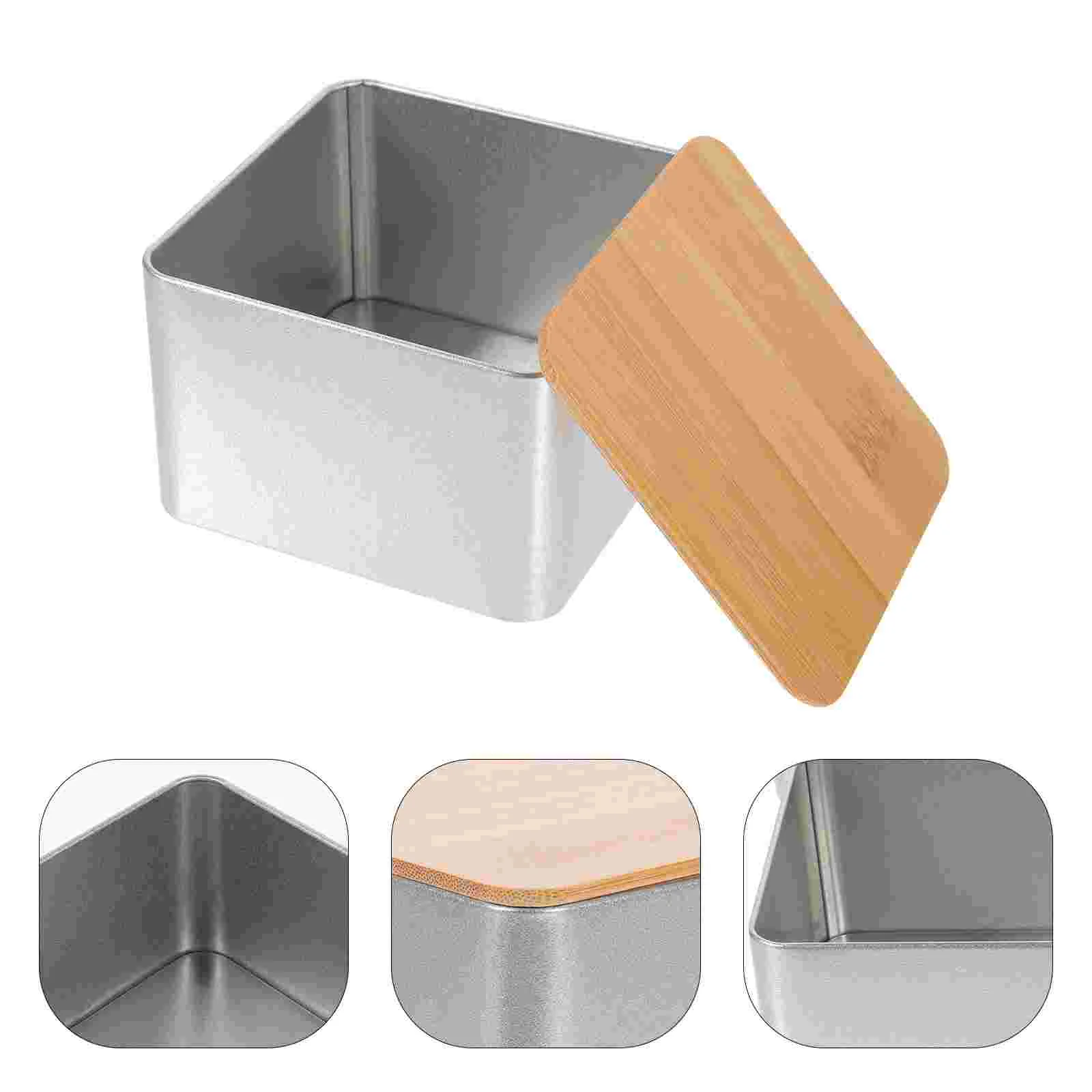 

3 Pcs Tea Can Household Snack Holder Jar With Lid Canister Jars Portable Candy Container Metal Tins Bean