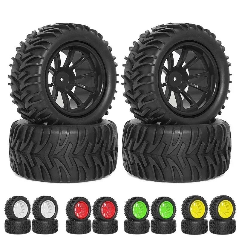 RC Truck Tires and Wheels for Arrma Granite Voltage Oil powered Car 94188 HSP Unlimited 1:10 electric Car 94111 Larg