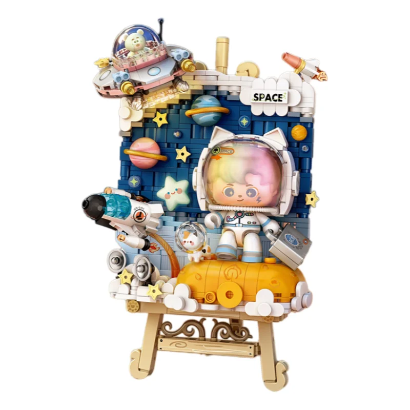 LOZ Space Exploration Astronaut 3D Drawing Building Blocks Toys Set, Desktop Ornament, Educational Building Toys, Birthday Gift