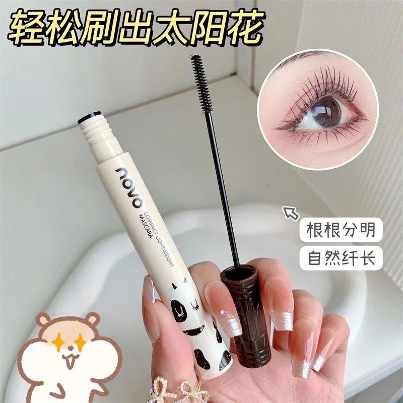 Silk Fiber Matte Mascara Makeup Ultra-Fine Brush Lengthening Eye Black Waterproof Quick Drying Nourishing Lifted Eyelash Makeup