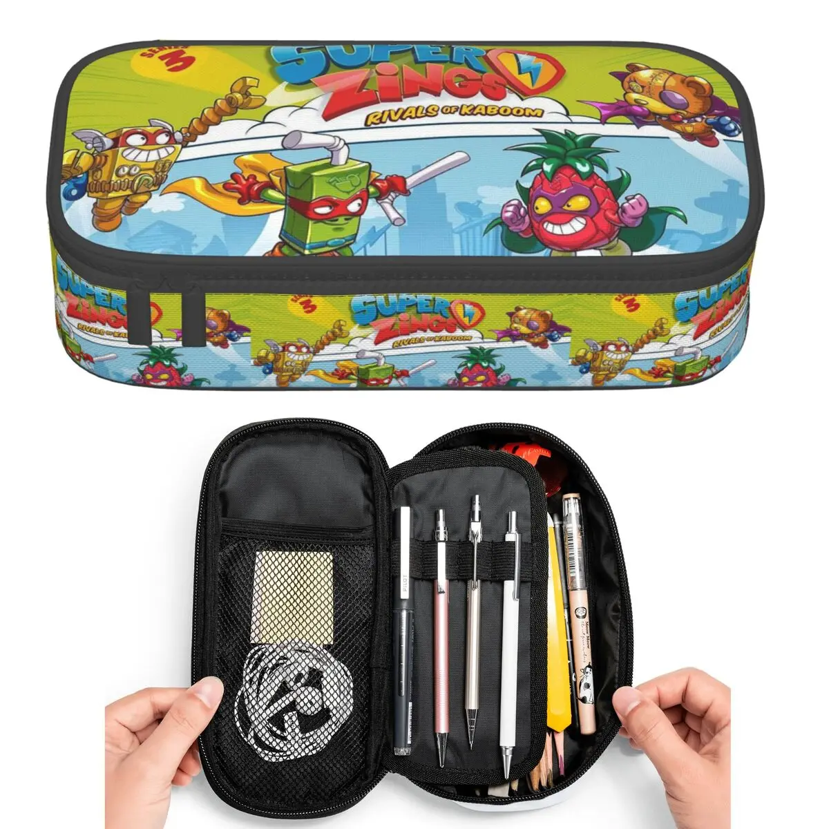 

Super Zings Cartoon Pencil Cases for Students Pen Box Pencil Bag Big Capacity Pencil Pouch Pen Holder