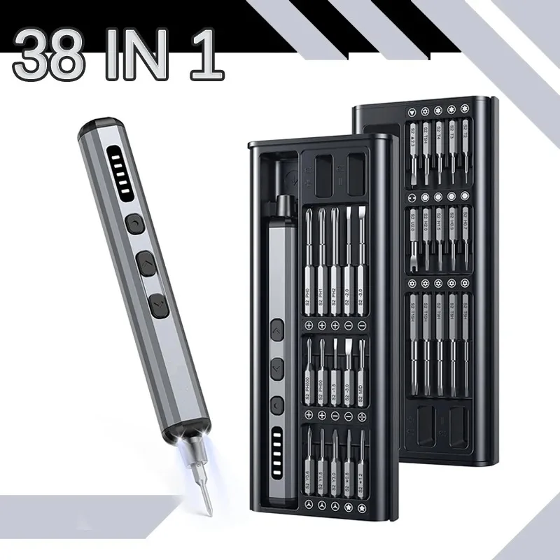 

Мини-электрическая прецизионная отвертка, магнитные биты 38 в 1, контроль крутящего момента, инструменты «сделай сам», набор инструментов для ремонта iPhone, переключатель, PS5