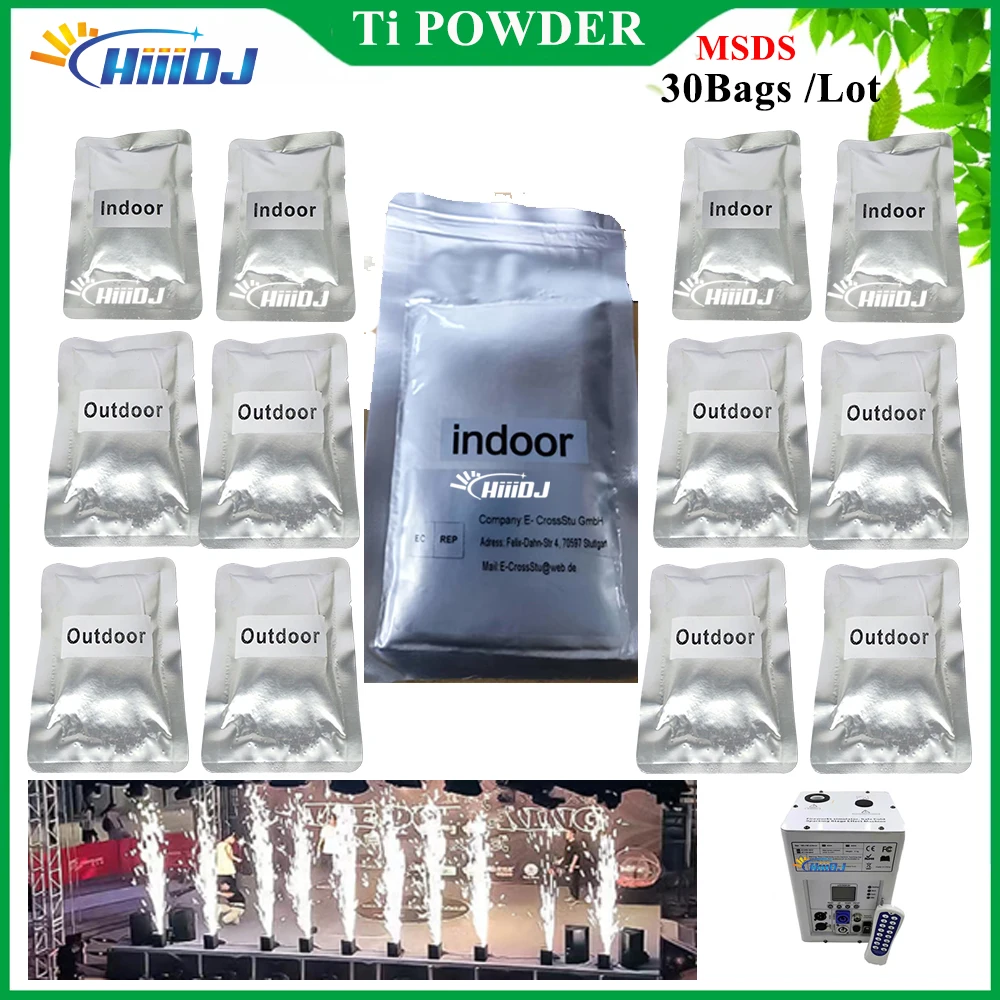 30 bags indoor outdoor Cold sparkler Electronic Spark Machine Composite T1 Powder For Stage events show 200g