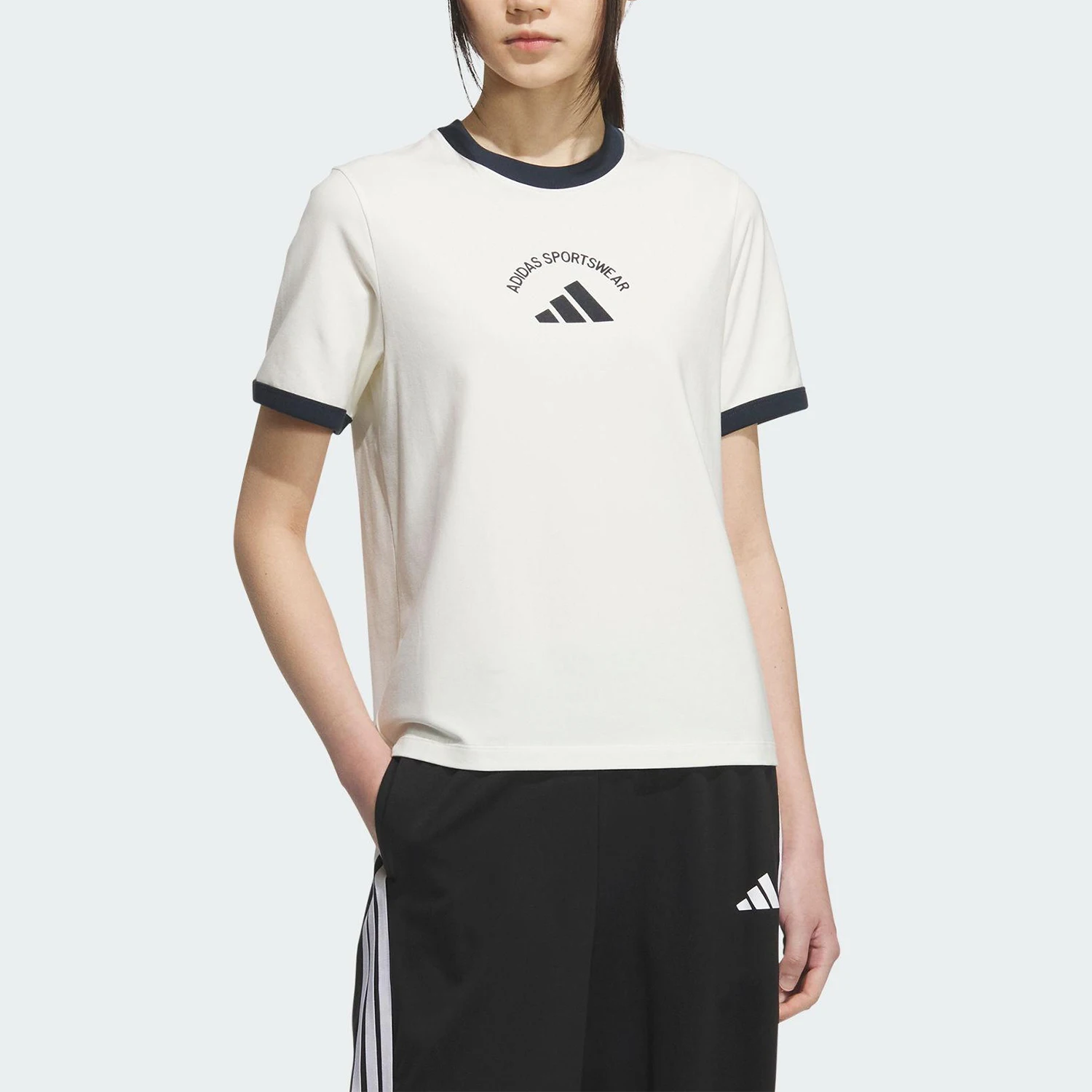 

Adidas Original 2025 Summer Women's Knit Breathable Sport T-Shirt KC0058