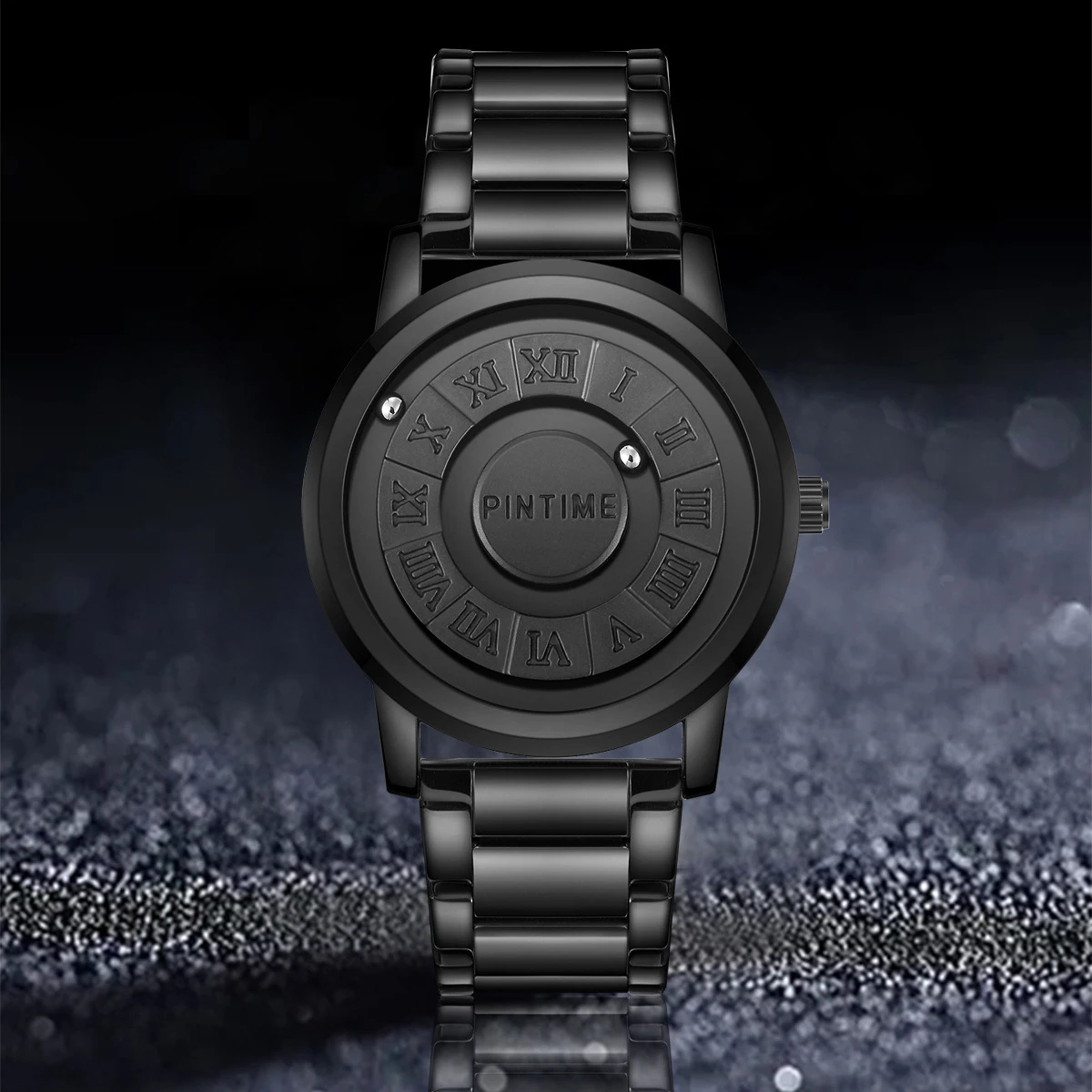 

PINTIME New Magnetic Bead Black Technology Concept Men's Watch Fashion Trend Japanese Movement Watch Quartz Movement Watch