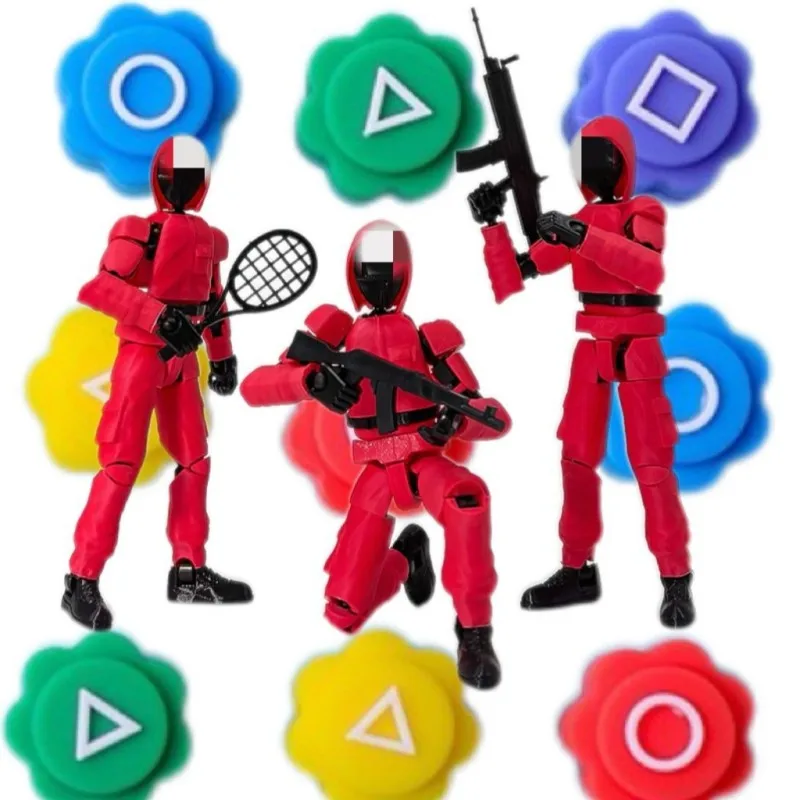 

14CM 3D printed Dummy joint doll figurine, small red figurine, multi joint movable doll assembly toy