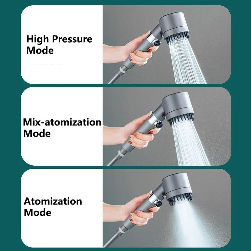 3 Modes Shower Head High Pressure Showerhead Portable Filter Rainfall Faucet Tap Bathroom Bath Home Innovative Accessories