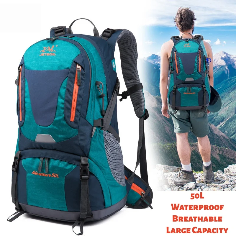 

Outdoor Sports Hiking Backpack 55L Large Capacity Rucksack for Trekking Camping Travel Men's Backpack Ventilation Comfort
