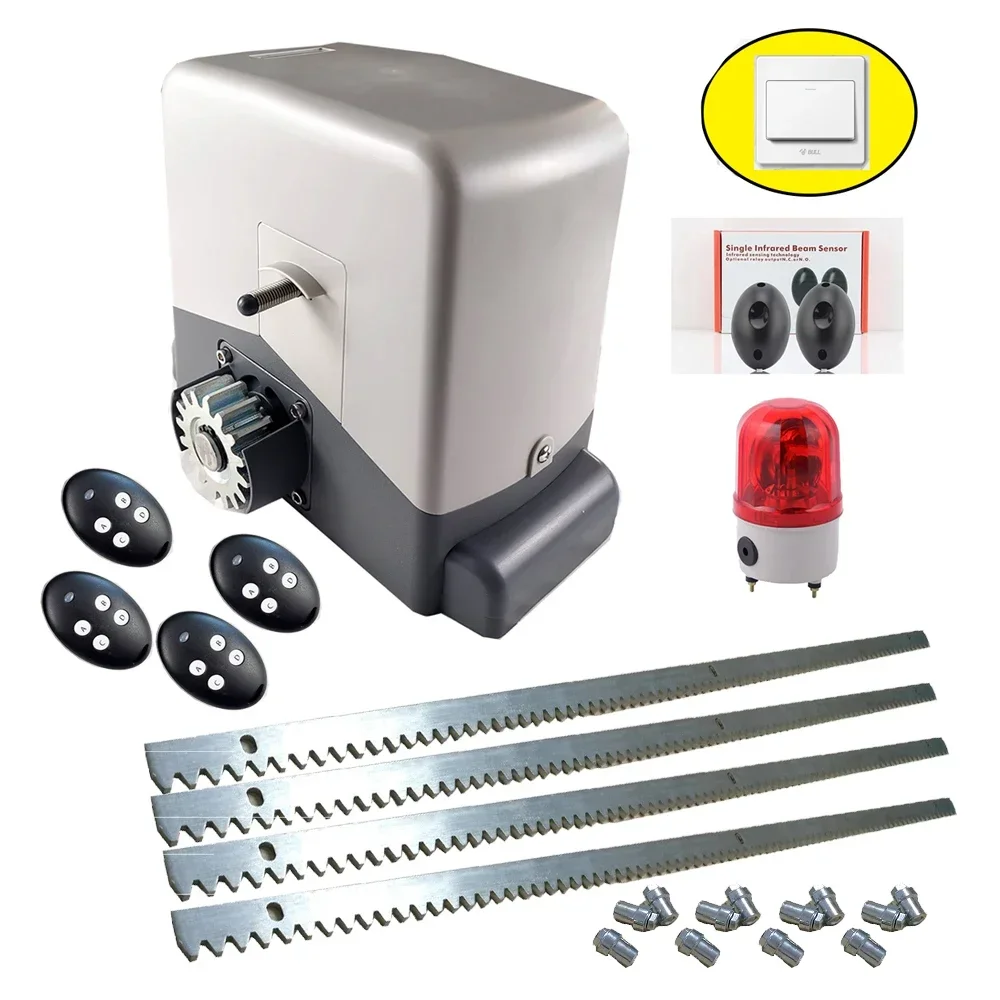 DC24V 1200KG Sliding Gate Operator Heavy Duty Door Motor Automatic Sliding Gate Opener Kit with Gear rack Rail