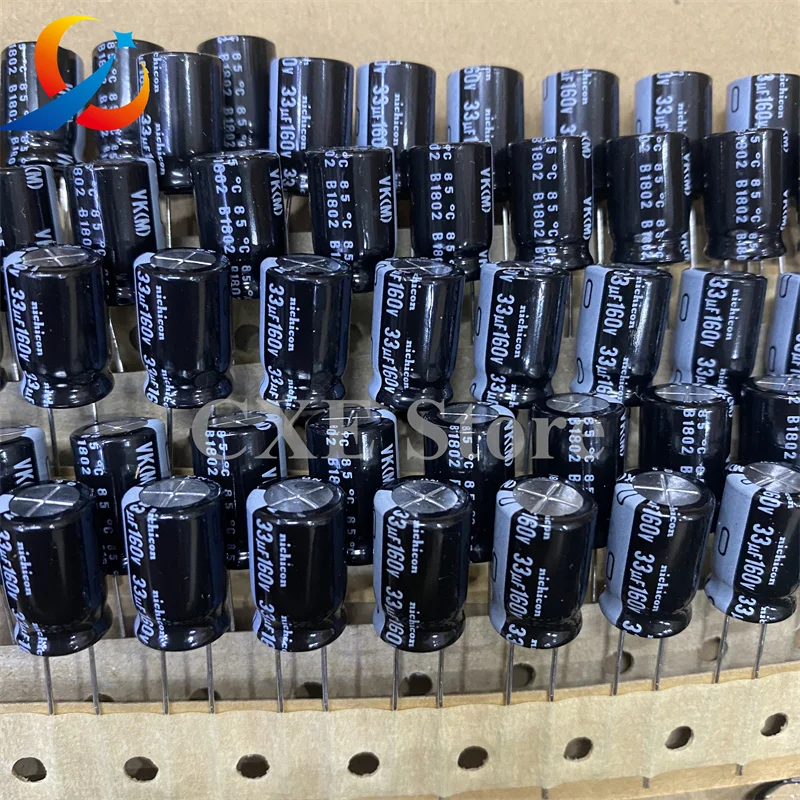 

10PCS 160V33UF Volume 10X15MM Nichicon Electrolytic Capacitors UVK2C330MPD1TD 33UF 160V NEW