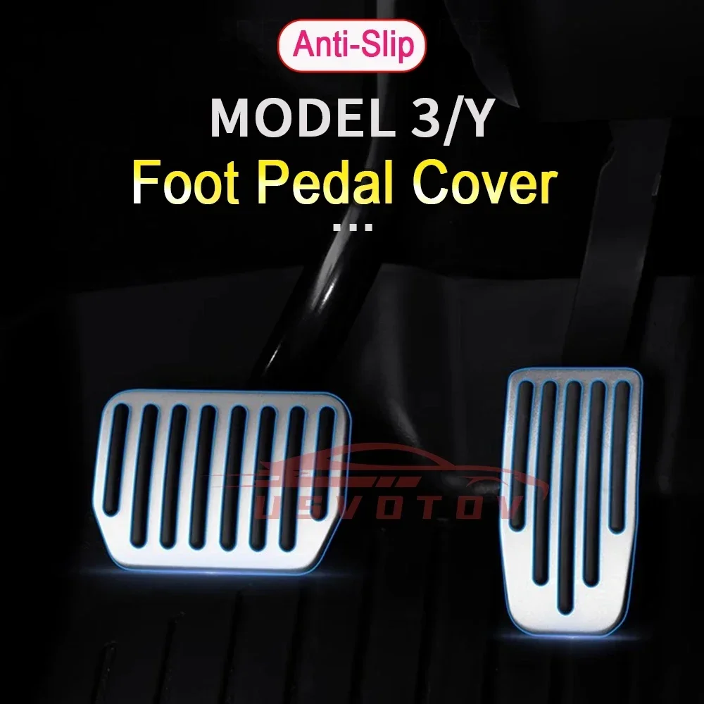 ل تسلا نموذج Y العرعر 2025 ترقية منصات دواسة القدم عدم الانزلاق مسرع الفرامل الراحة الأداء الحصير الألومنيوم الملحقات