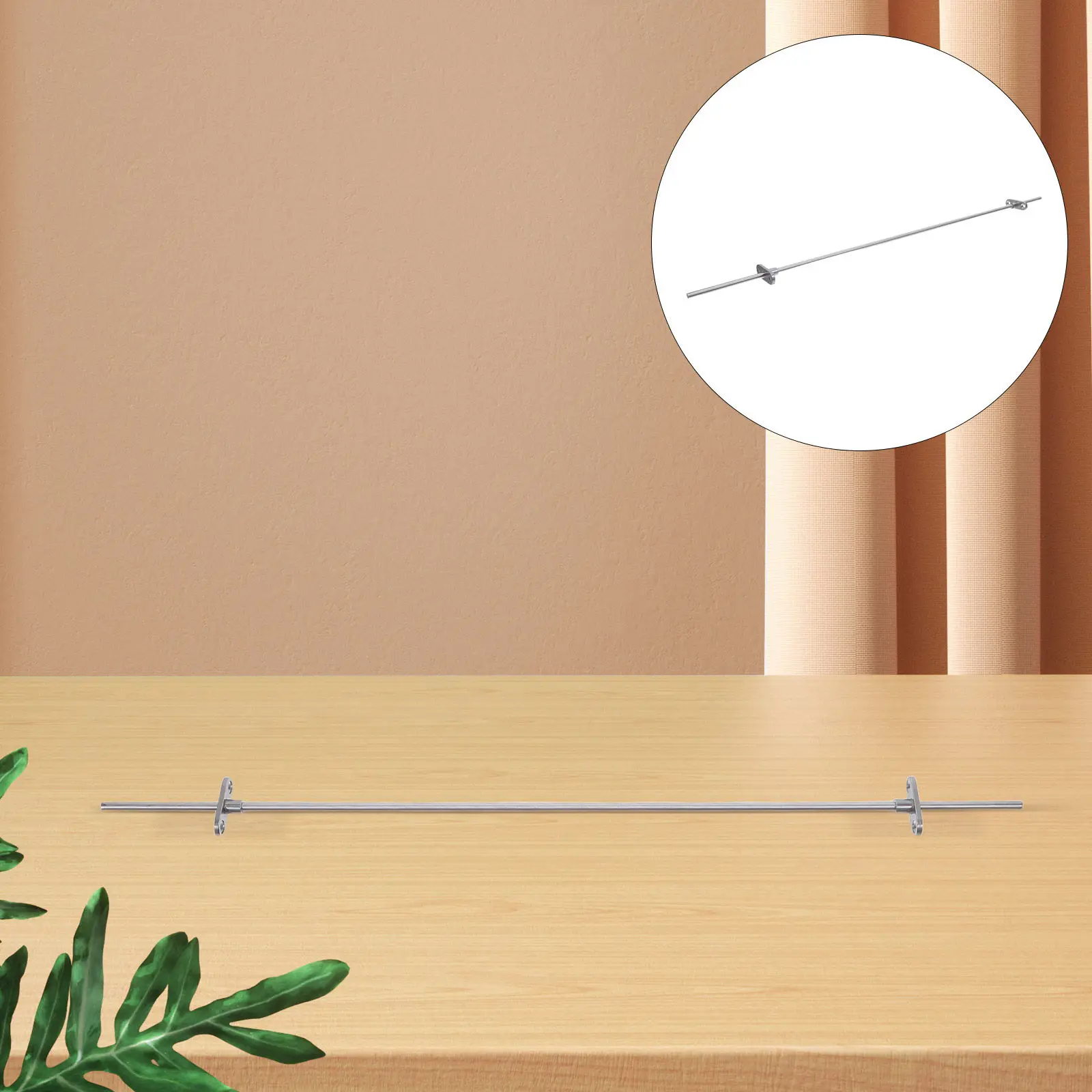 

2 Units Wall Mount Cabinet Hanging Rod Bracket Heavy Duty Closet Organizer Bracket for Storage Rail Support Mounting Hardware