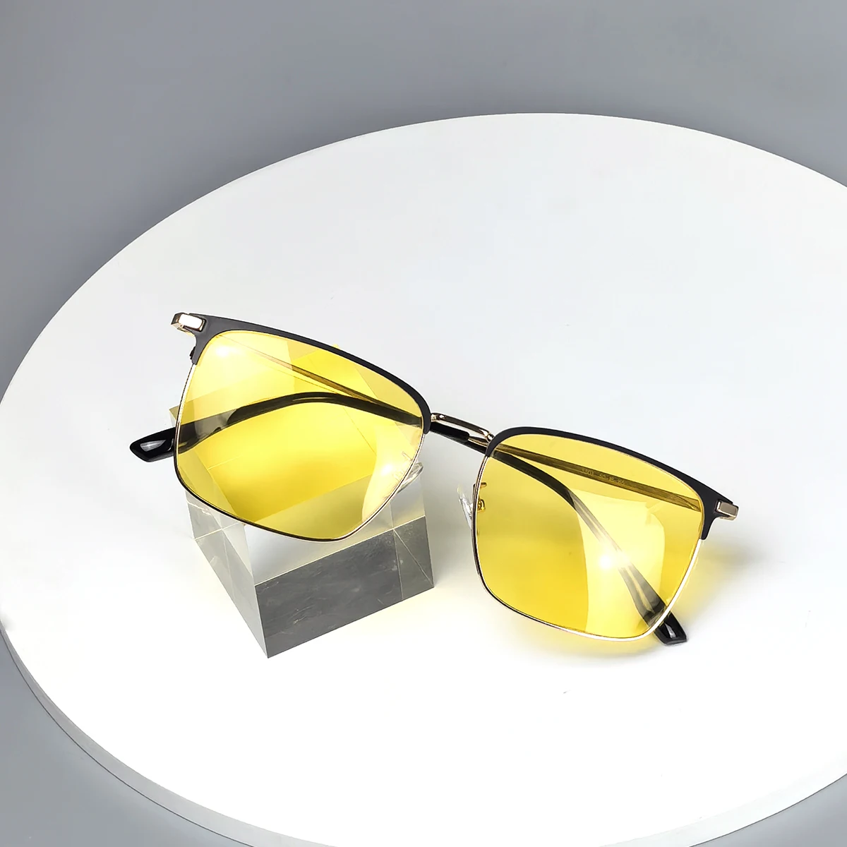 Große Brille, 157–160 mm, Fahrbrille, Nachtsicht, polarisierte Gläser, 80 % blockierendes blaues Licht, für Telefon, Computer, Arbeiten – Detail 9