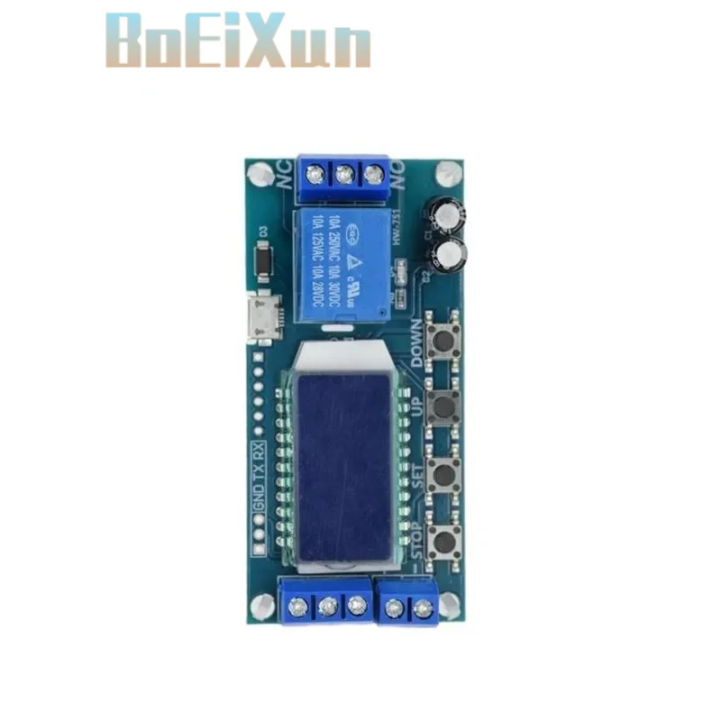 XY-LJ02 Delay Relay Module LCD Display Time Micro USB Digital 6-30V Control Timer Switch Trigger Cycle Module Control Board