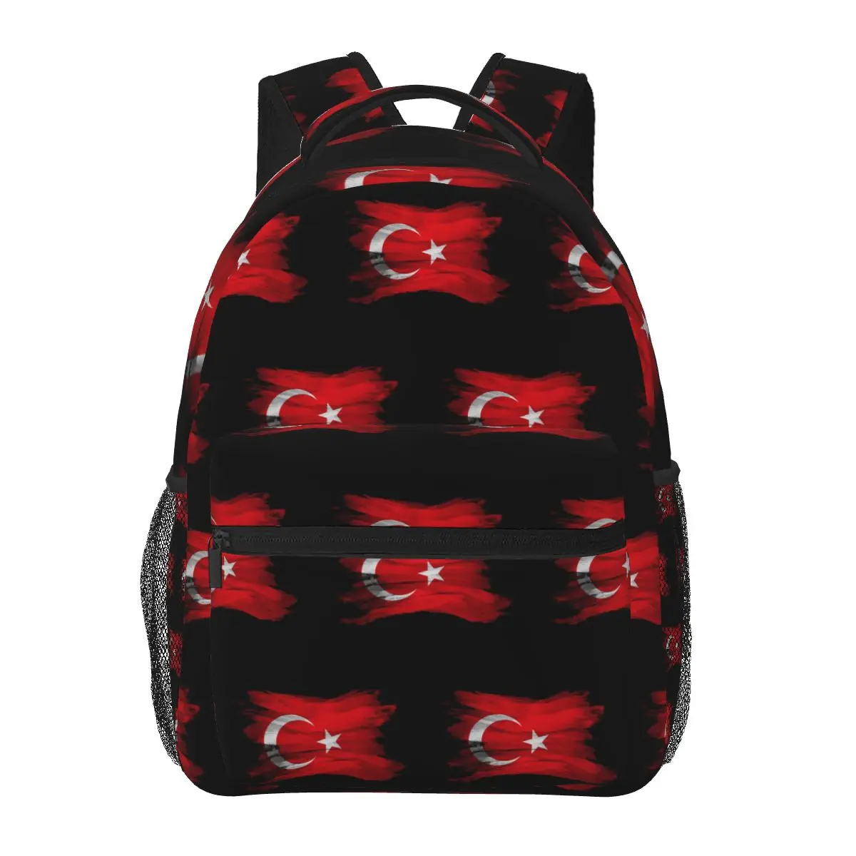 

The Republic Of Turkey Flag Student Backpack School Bag Hiking Travel Daypack for Boys Girls Fashion Bookbag Shoulder Bags